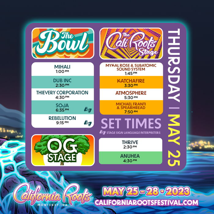 Stage Schedule 2023 (California Roots Music & Arts Festival 2023)