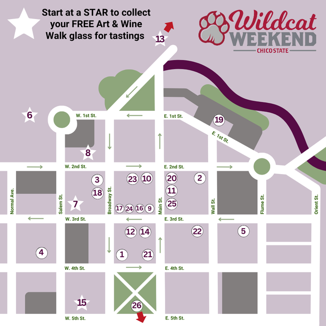 Signature Events Art & Wine Walk Downtown Chico Friday, October 4, 2024 500PM 800PM