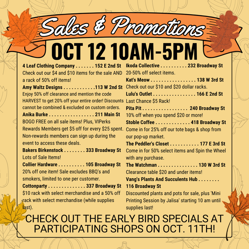 Signature Events Harvest Sidewalk Sale Saturday October 12 2024 10 00 AM 5 00 PM Downtown Chico CA