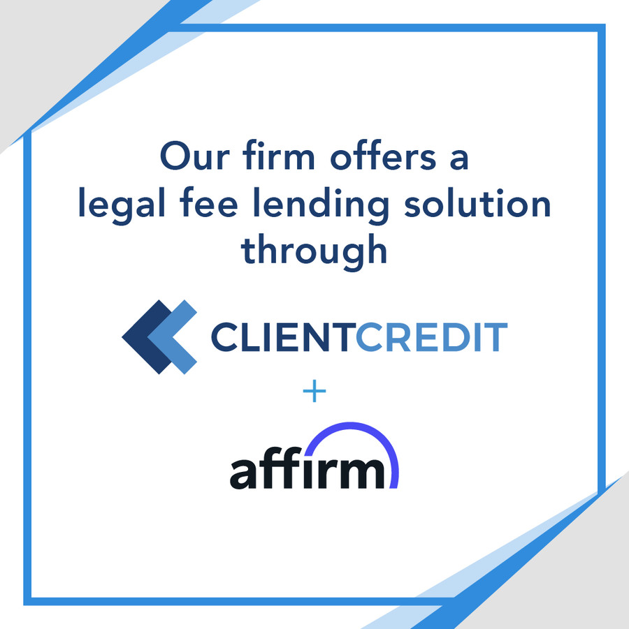 ClientCredit allows you to finance your payment to the firm with no hidden fees, no late charges, and no surprises.
